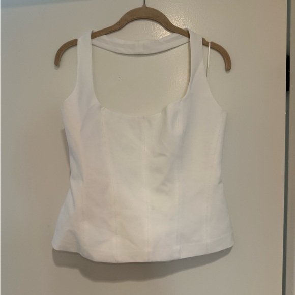 NWT Zara White Fitted Halter Top Size XL - Picture 5 of 7